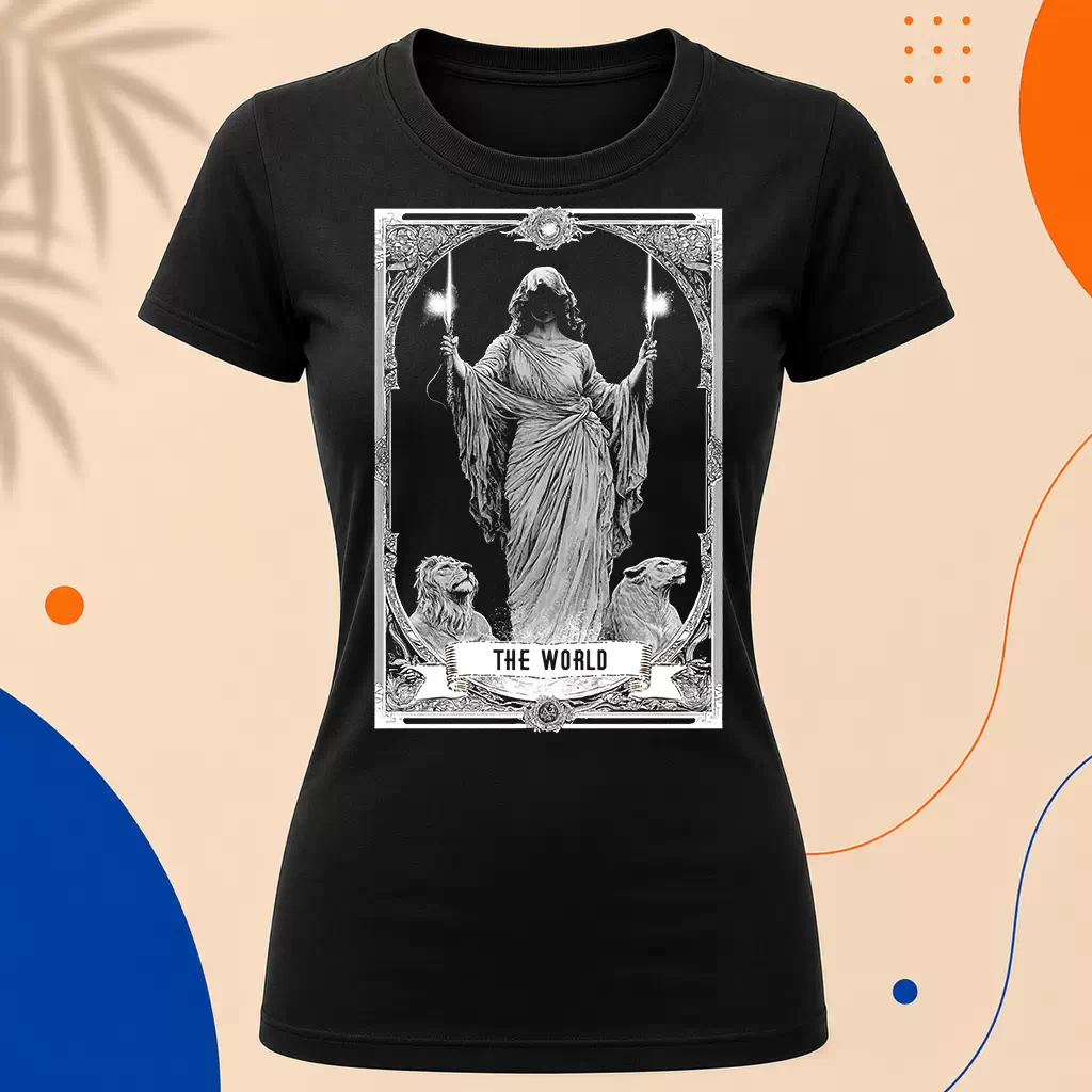 Dámské tričko - The World - Svět - Tarot - Velká arkána